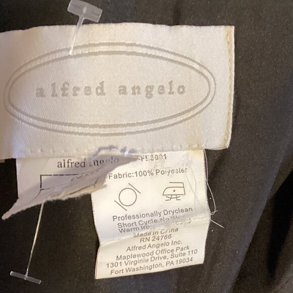 Alfred Angelo Women's Long Maxi Black Wedding Evening Strapless Dress Bridesmaid - Picture 9 of 11